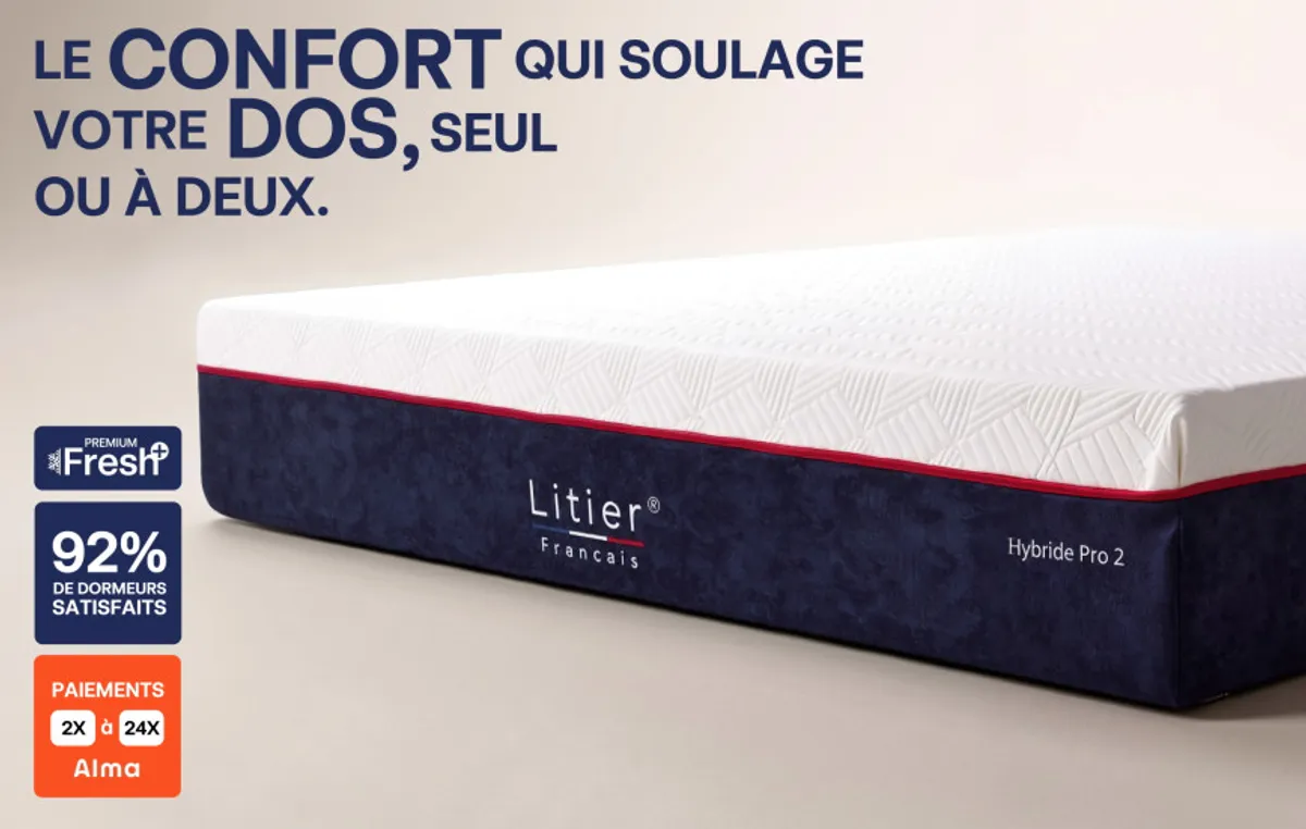 Matelas Hybride Pro 2 Premium Fresh+ — vue 3