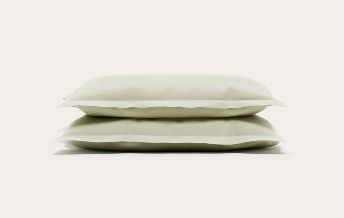 Taie d'oreiller en Percale de coton — Mousse — vue 3