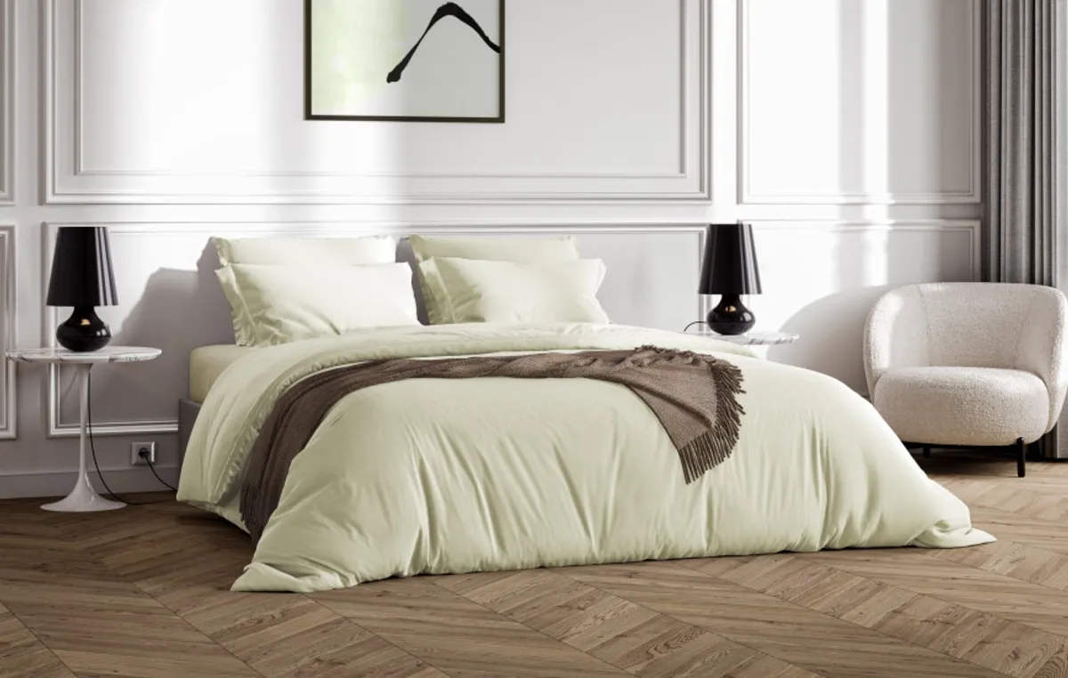 Drap housse percale de coton — Mousse — vue 6