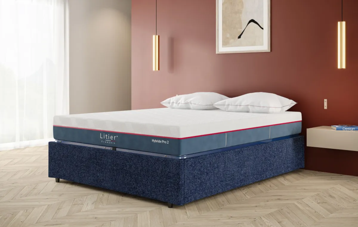 Ensemble sommier coffre et matelas Hybride Pro 2 Premium Fresh+ — Bleu marine — vue 6