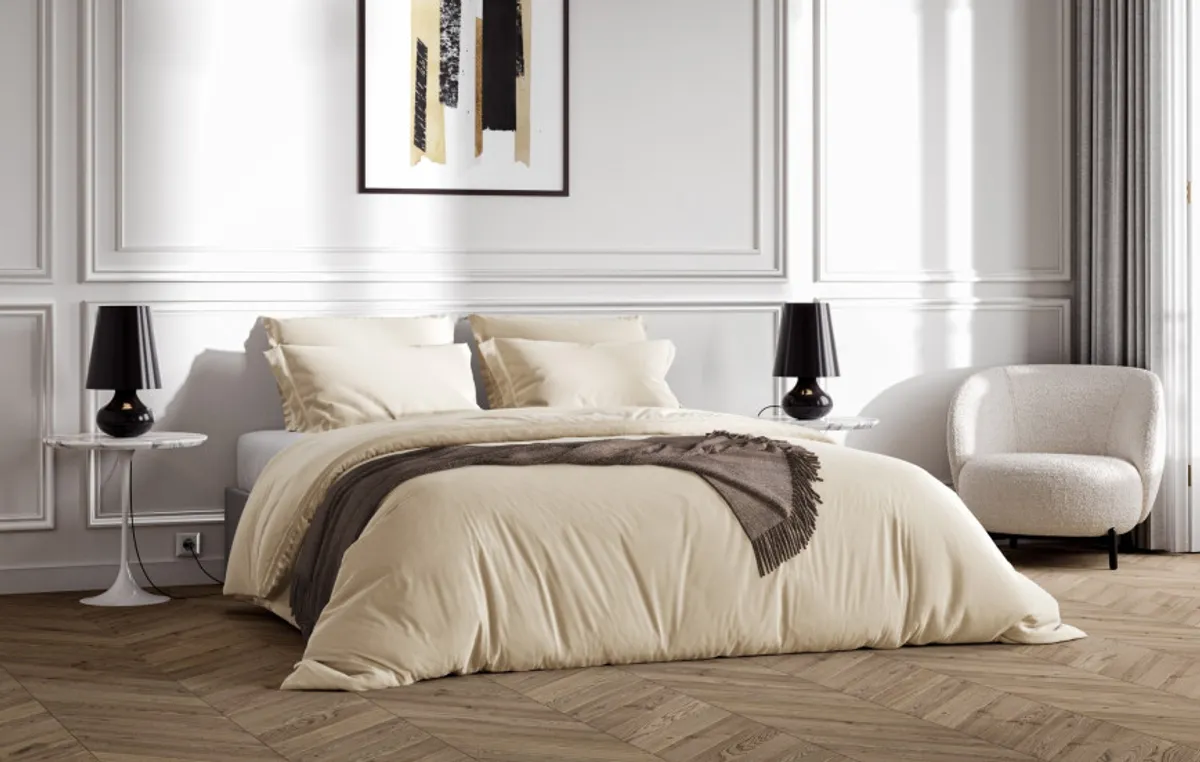 Drap housse percale de coton — Naturel — vue 6