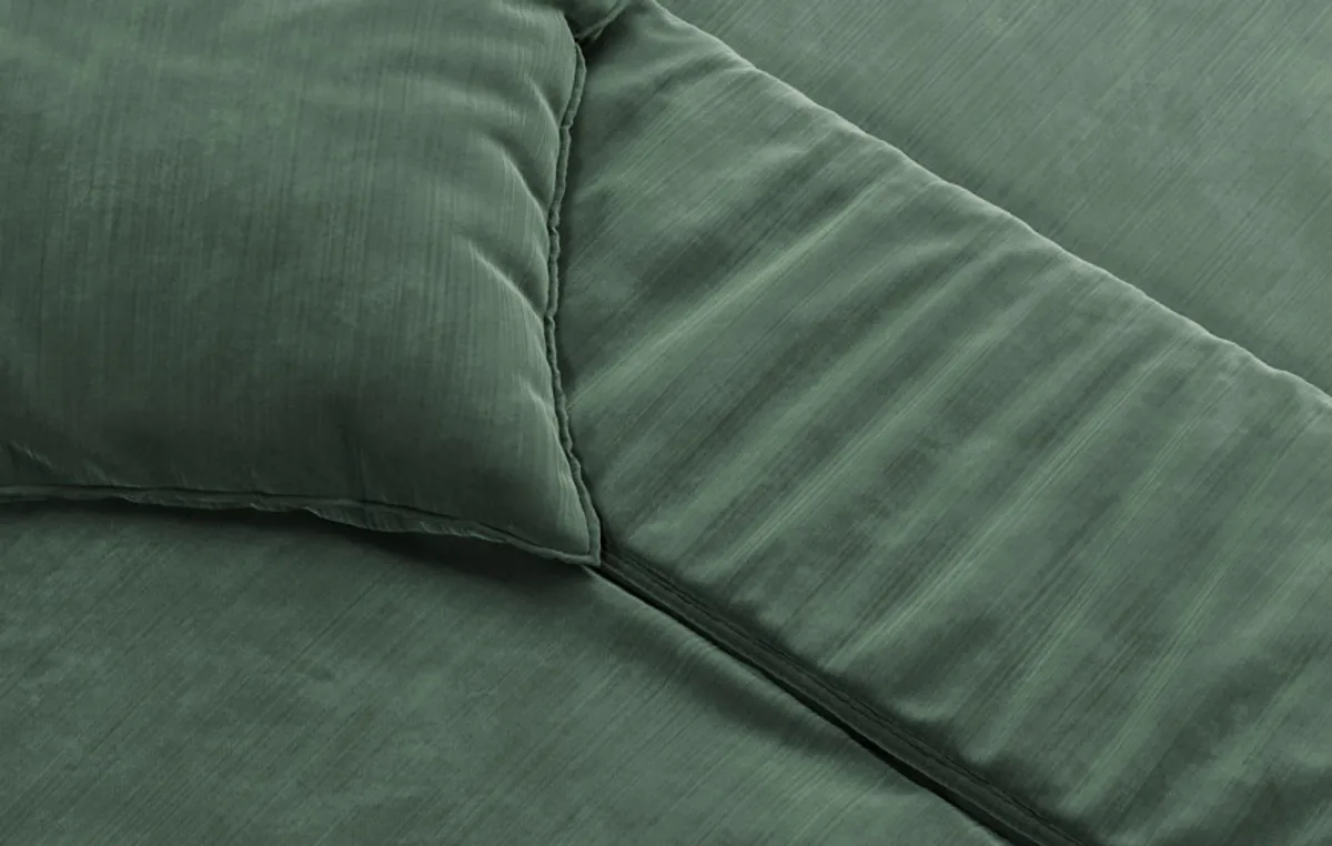 Taie d'oreiller en Gaze de Coton — Vert sapin — vue 3