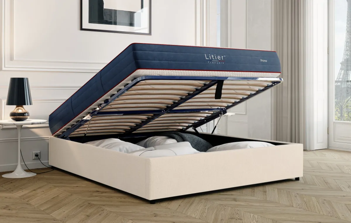 Ensemble sommier coffre et matelas Prime — Naturel — vue 5